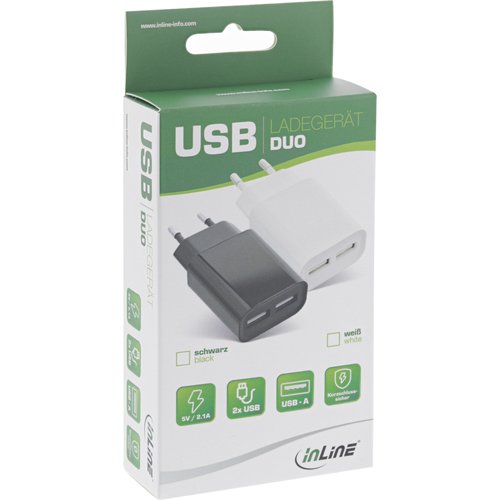 InLine&reg; USB Ladeger&auml;t DUO