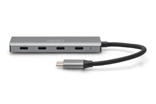 DIGITUS 4-Port-USB-Hub 4xC silber Gen1