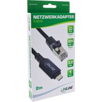 Inline&reg; Netzwerkadapter Kabel, Gigabit, USB-C zu RJ45...
